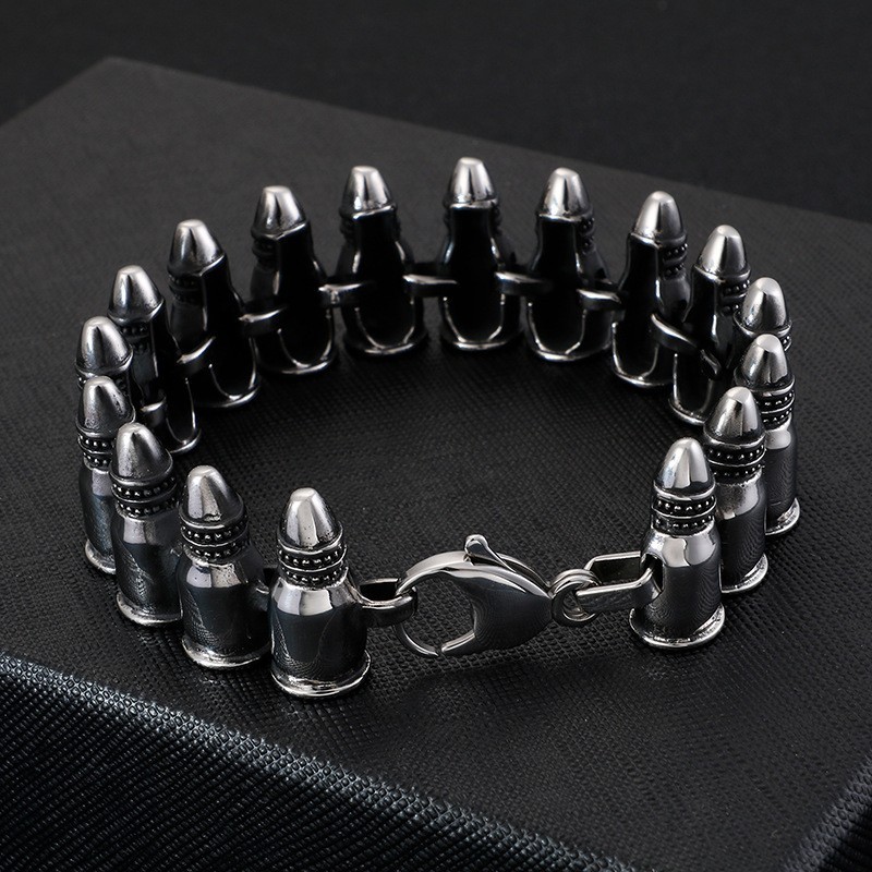 Braccialetti A Proiettile Da Uomo In Stile Gotico Rock Chic Braccialetti A Proiettile Da Uomo In Stile Gotico Rock Chic