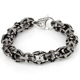 Bracciale In Titanio Con Croce Per Uomo