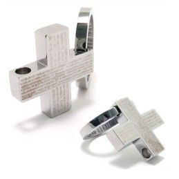 Collana Con Ciondolo In Titanio Con Croce Biblica, Regalo Di Moda