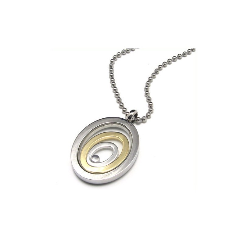 Collana Con Ciondolo In Titanio Con Tre Anelli Alla Moda E Regalo Per Innamorati