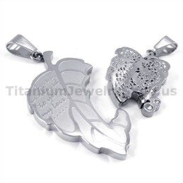 Ciondoli Love You In Titanio Con Catene Senza Diamanti