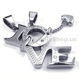 Ciondoli Love Titanium Lovers Con Catene Senza Diamanti