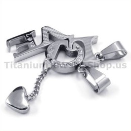 Ciondoli Love Titanium Lovers Con Catene Senza Diamanti