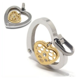 Collana Con Ciondolo A Forma Di Cuore In Titanio E Diamanti