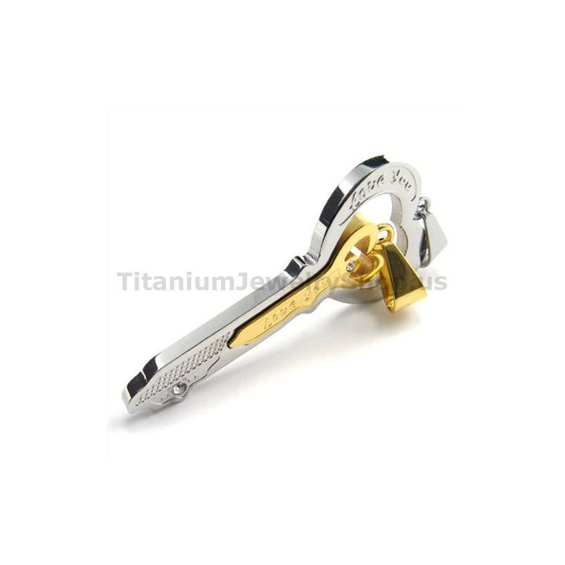 Ciondoli Chiave Gloden Titanium Lovers - Catene Gratuite Ciondoli Chiave Gloden Titanium Lovers - Catene Gratuite