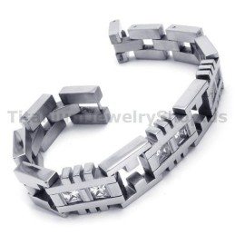 Bracciale Da Uomo In Titanio Con Diamanti
