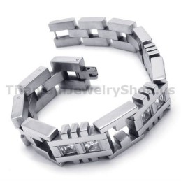 Bracciale Da Uomo In Titanio Con Diamanti