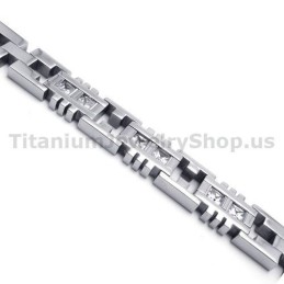 Bracciale Da Uomo In Titanio Con Diamanti