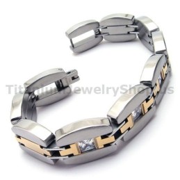 Bracciale Da Uomo In Titanio Con Diamanti