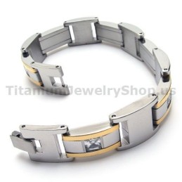 Bracciale Da Uomo In Titanio Con Diamanti