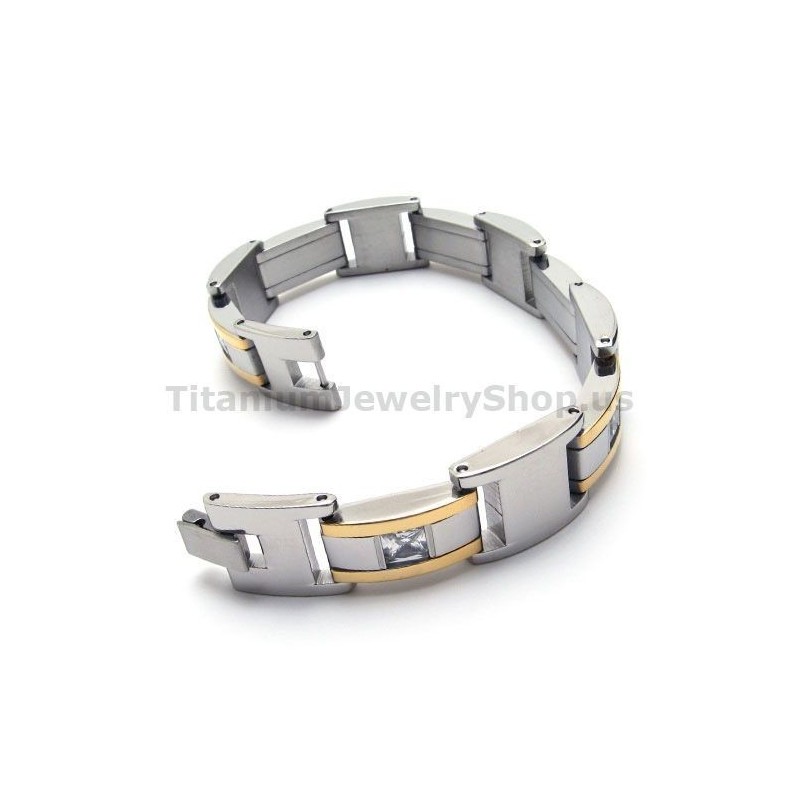 Bracciale Da Uomo In Titanio Con Diamanti Bracciale Da Uomo In Titanio Con Diamanti