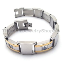 Bracciale Da Uomo In Titanio Con Diamanti