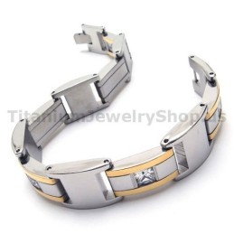 Bracciale Da Uomo In Titanio Con Diamanti