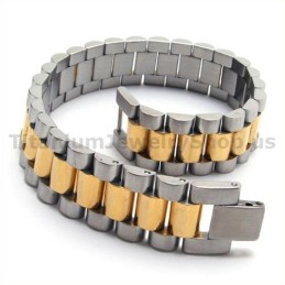 Bracciale Da Uomo In Titanio Dorato