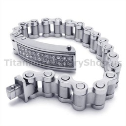 Bracciale Da Uomo In Titanio Con Diamanti