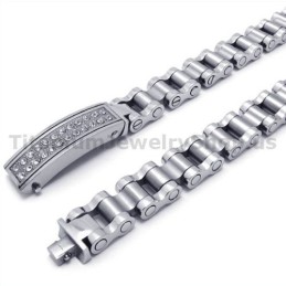 Bracciale Da Uomo In Titanio Con Diamanti