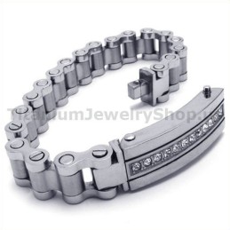 Bracciale Da Uomo In Titanio Con Diamanti