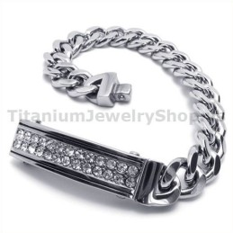 Bracciale Da Uomo In Titanio Con Diamanti