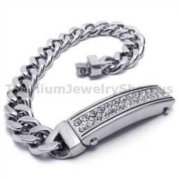 Bracciale Da Uomo In Titanio Con Diamanti