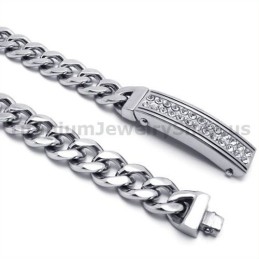 Bracciale Da Uomo In Titanio Con Diamanti
