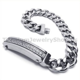 Bracciale Da Uomo In Titanio Con Diamanti