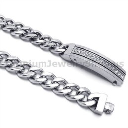 Bracciale Da Uomo In Titanio Con Diamanti