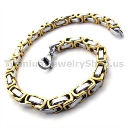 Bracciale Da Uomo In Titanio Dorato