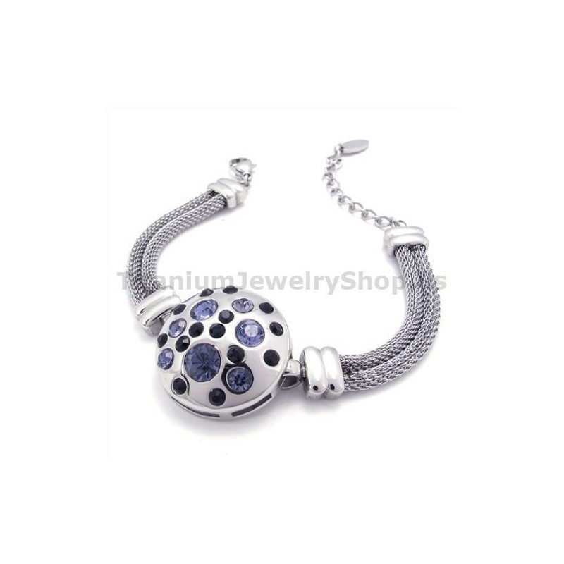 Bracciale Da Donna In Titanio Con Diamanti Bracciale Da Donna In Titanio Con Diamanti