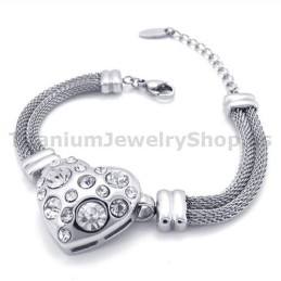 Bracciale Da Donna In Titanio Con Diamanti