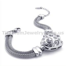 Bracciale Da Donna In Titanio Con Diamanti