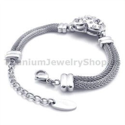 Bracciale Da Donna In Titanio Con Diamanti