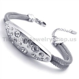 Bracciale Da Donna In Titanio Con Diamanti