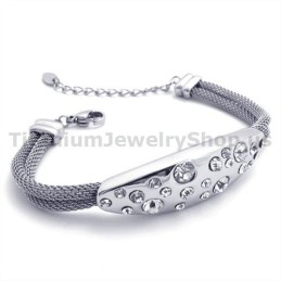Bracciale Da Donna In Titanio Con Diamanti