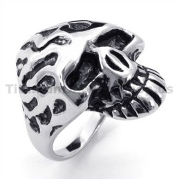 Anello Teschio In Titanio