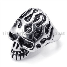 Anello Teschio In Titanio