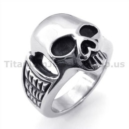 Anello Teschio In Titanio