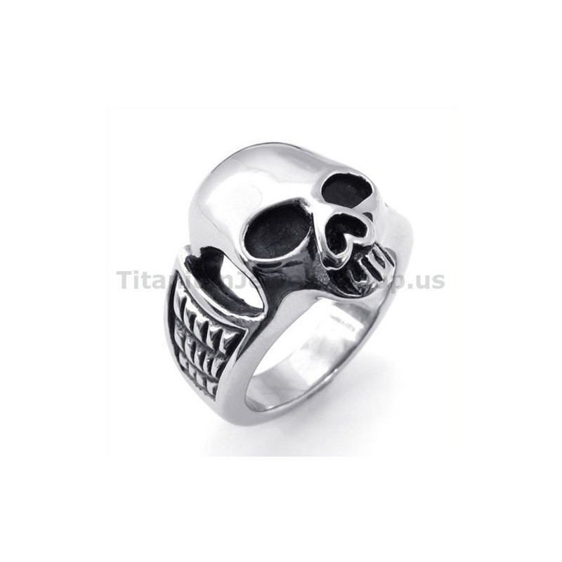 Anello Teschio In Titanio Anello Teschio In Titanio