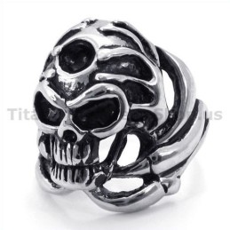 Anello Teschio In Titanio