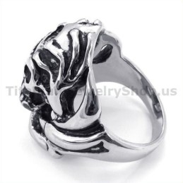 Anello Teschio In Titanio