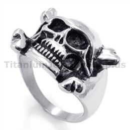 Anello In Titanio Con Teschio