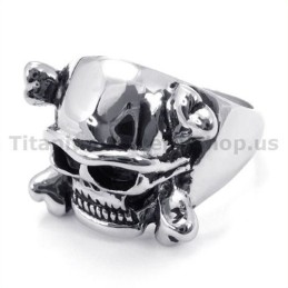 Anello In Titanio Con Teschio