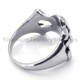 Anello In Titanio Con Teschio