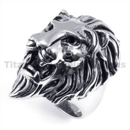 Anello In Titanio Con Leone