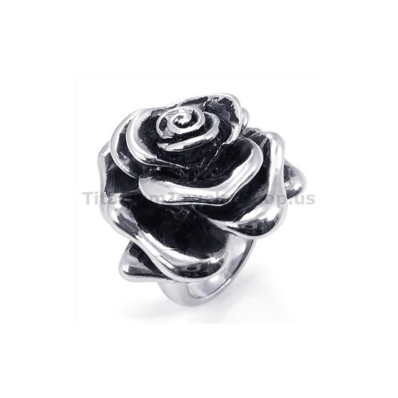 Anello In Titanio A Forma Di Fiore Anello In Titanio A Forma Di Fiore