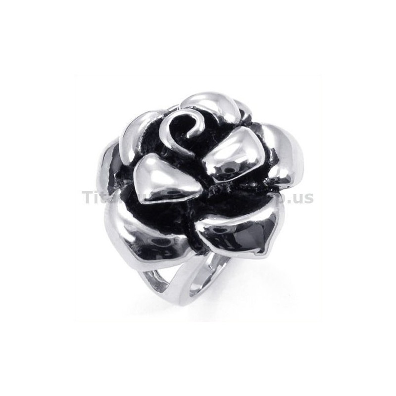Anello In Titanio A Forma Di Fiore Anello In Titanio A Forma Di Fiore