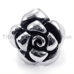 Anello In Titanio A Forma Di Fiore