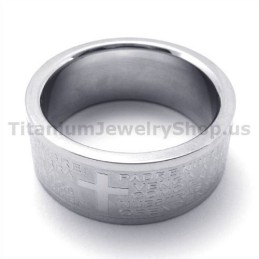 Anello In Titanio Con Croce