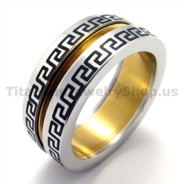 Anello In Titanio Dorato