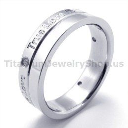 Anello True Love In Titanio Con Diamante