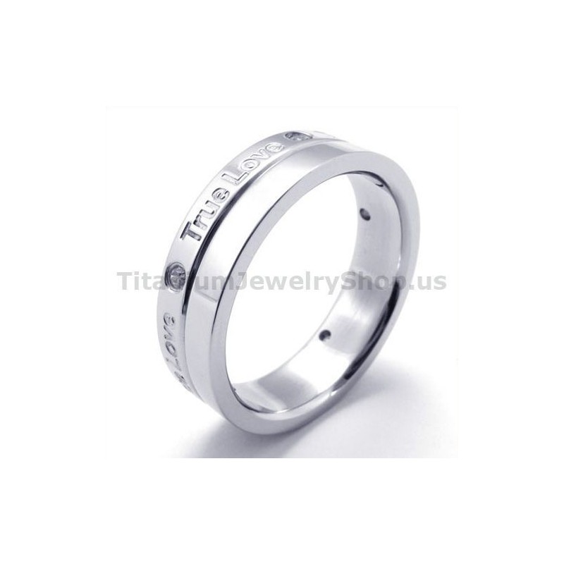Anello True Love In Titanio Con Diamante Anello True Love In Titanio Con Diamante